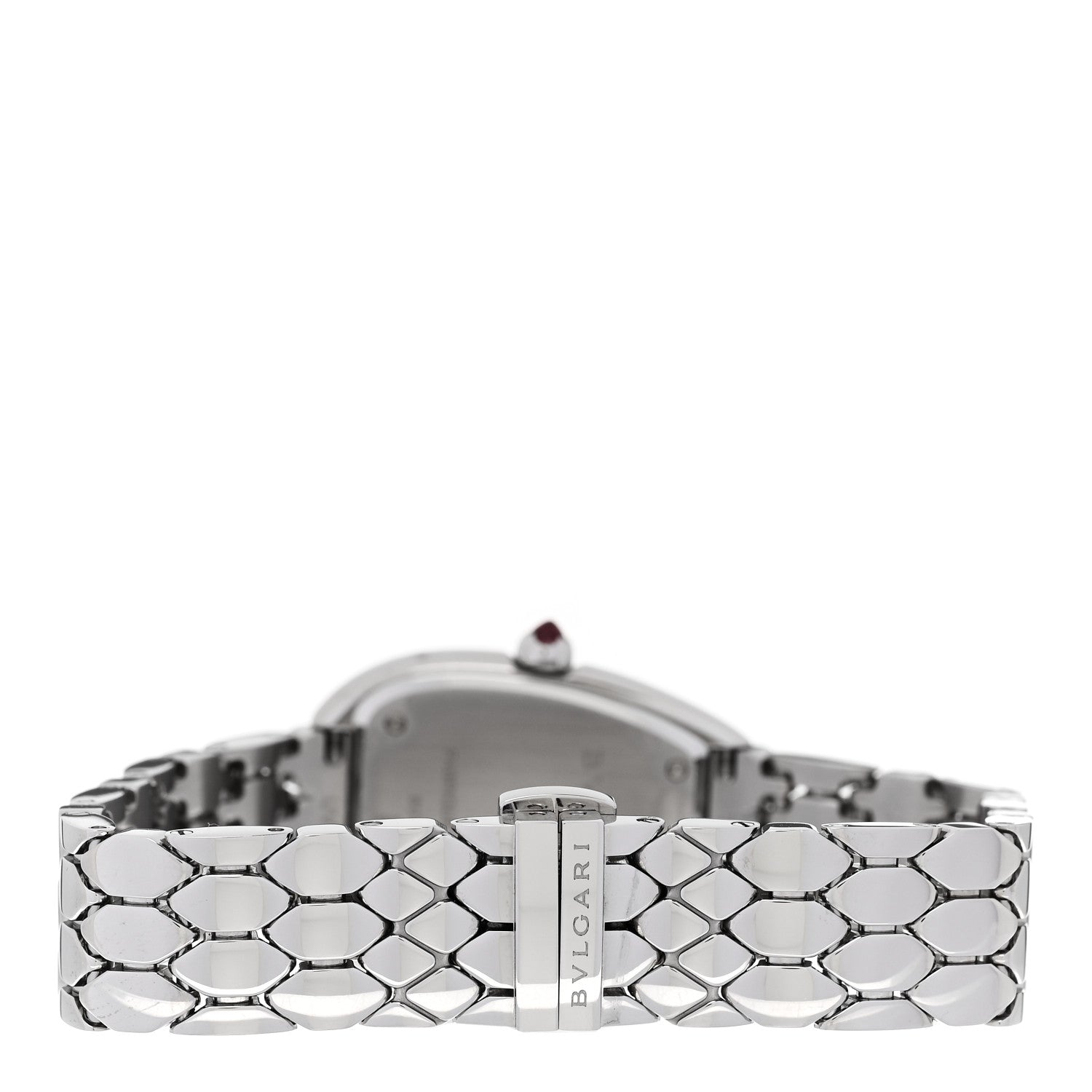 Stainless Steel Diamond Bezel 25mm Serpenti Seduttori Quartz Watch Black — view 3