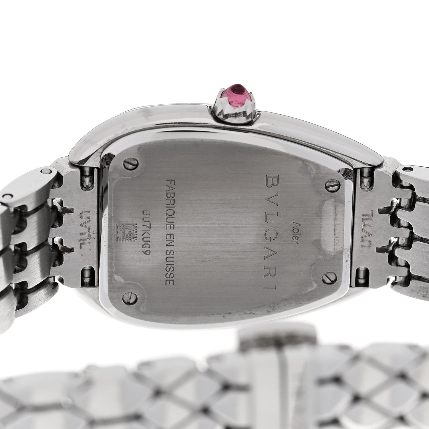 Stainless Steel Diamond Bezel 25mm Serpenti Seduttori Quartz Watch Black — view 4