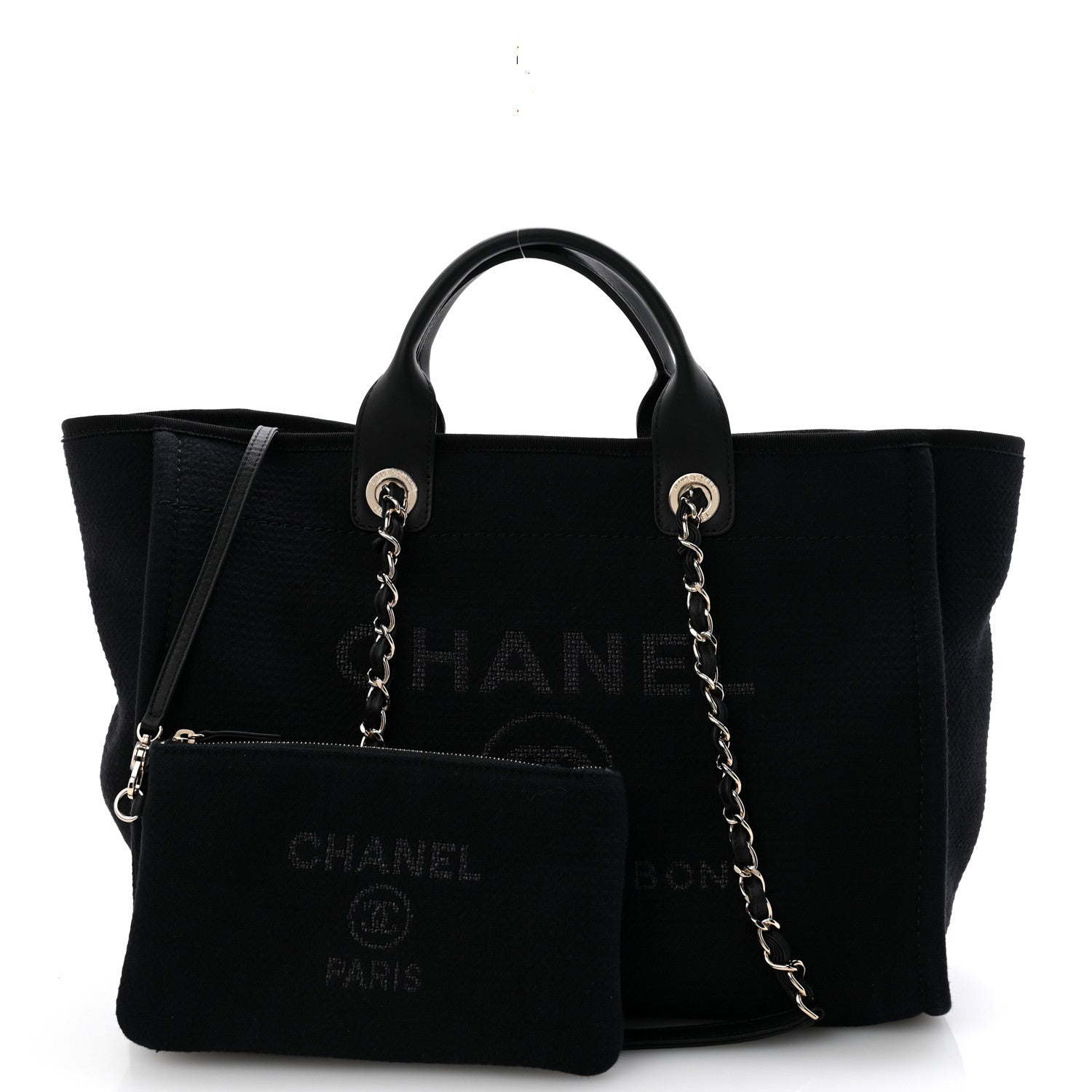 Mixed Fibers Medium Deauville Tote Black — view 3