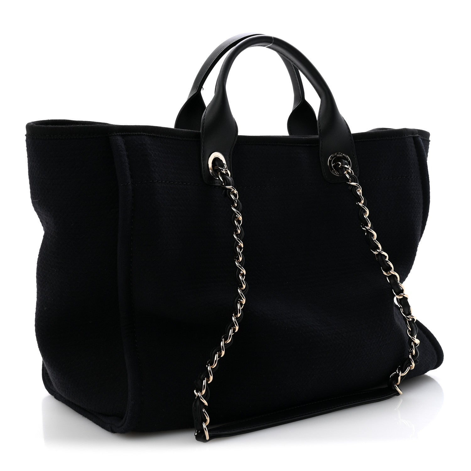 Mixed Fibers Medium Deauville Tote Black — view 4
