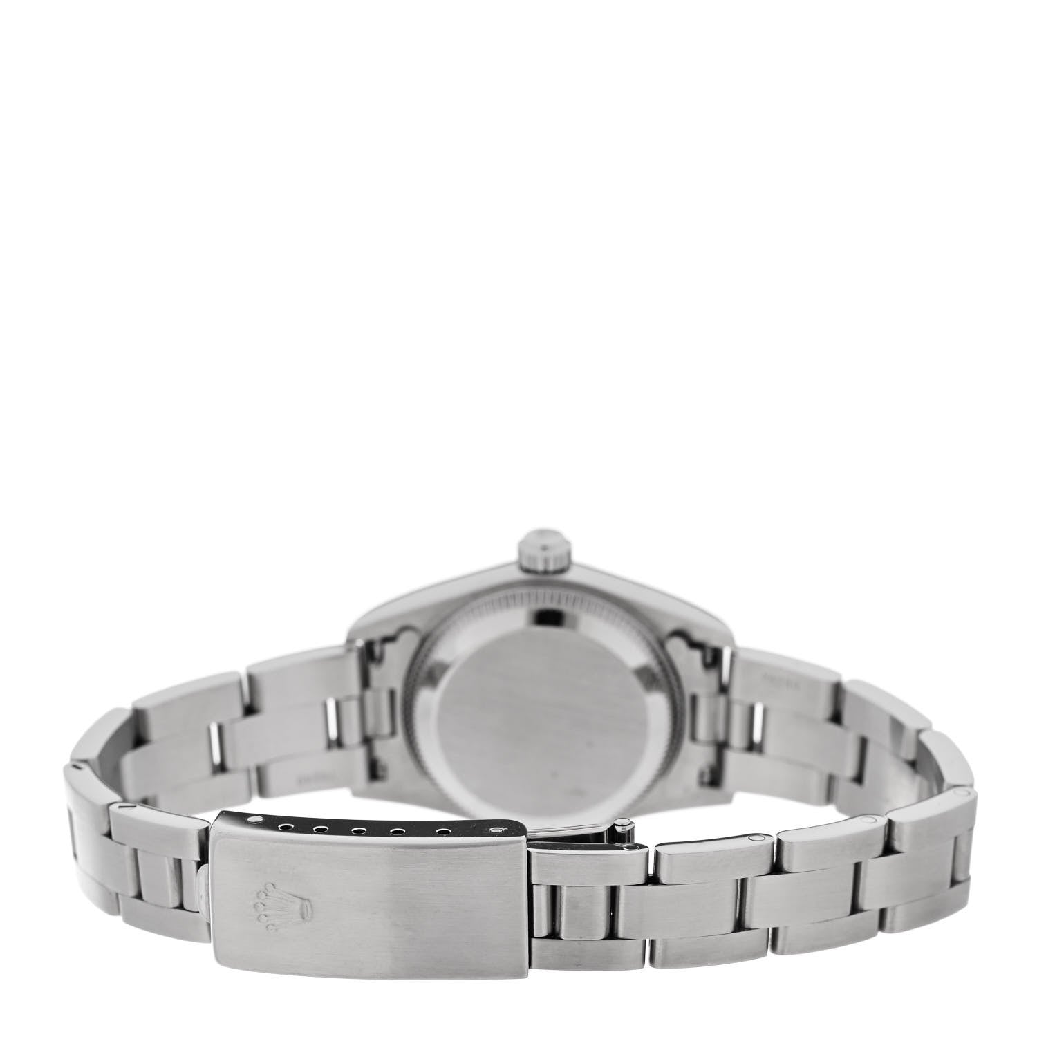 Stainless Steel 24mm Oyster Perpetual Watch Black 76080 — view 3