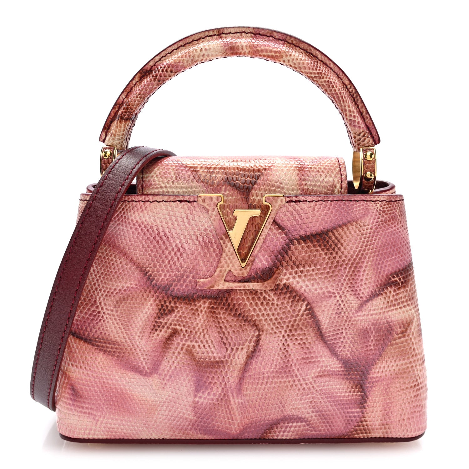 Lizard Mini Capucines Pink Multicolor — view 1