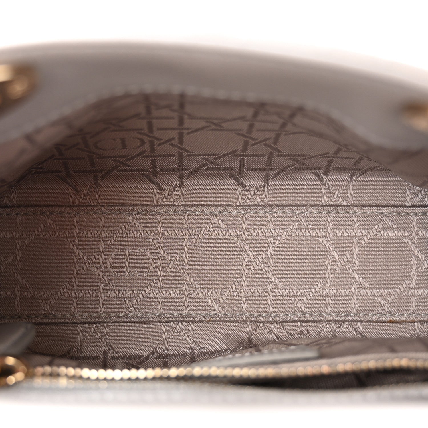 Lambskin Cannage Mini Lady Dior Gray Opaline Gray Opaline — view 5