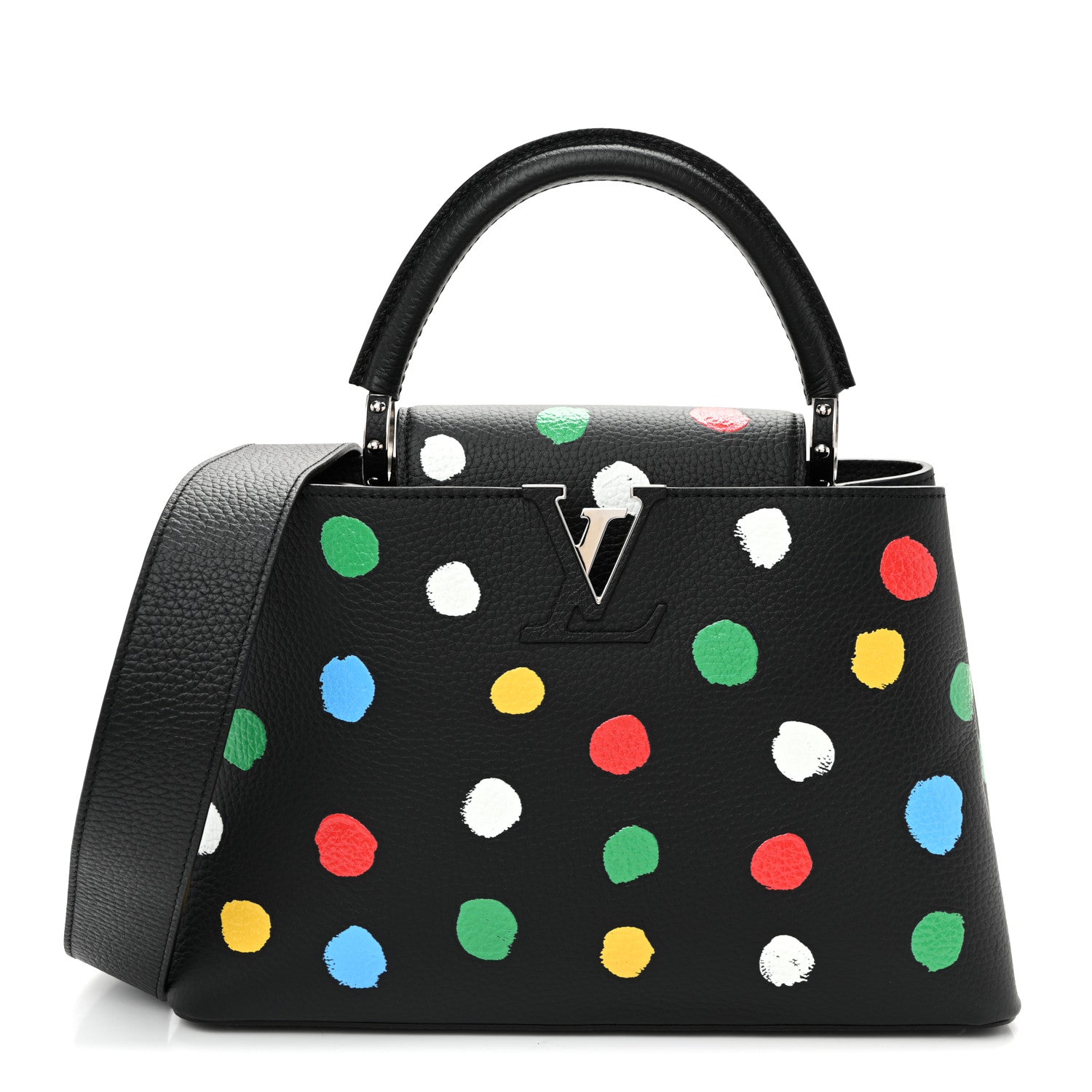 LV X YK Taurillon Capucines MM Black