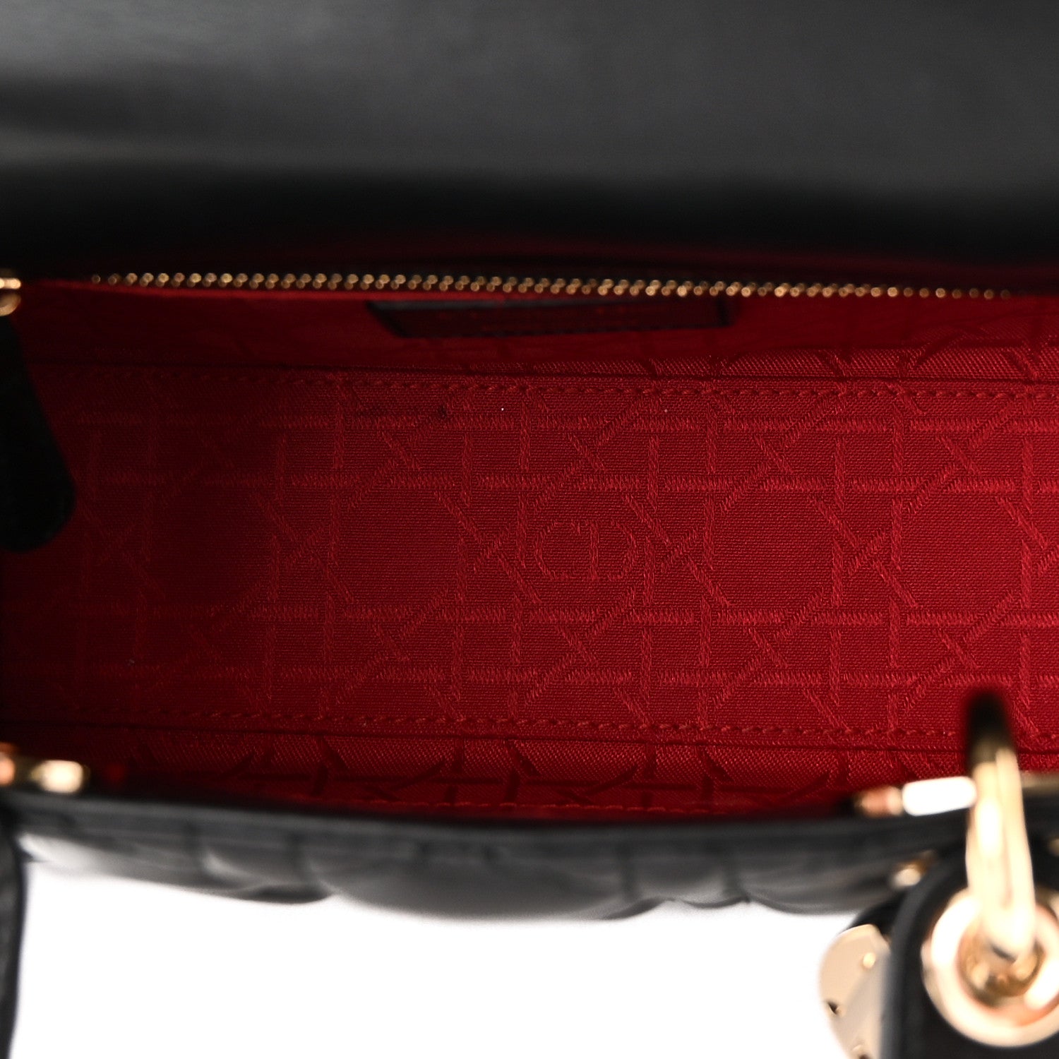 Lambskin Cannage Small Lucky Badges My Lady Dior Black — view 5