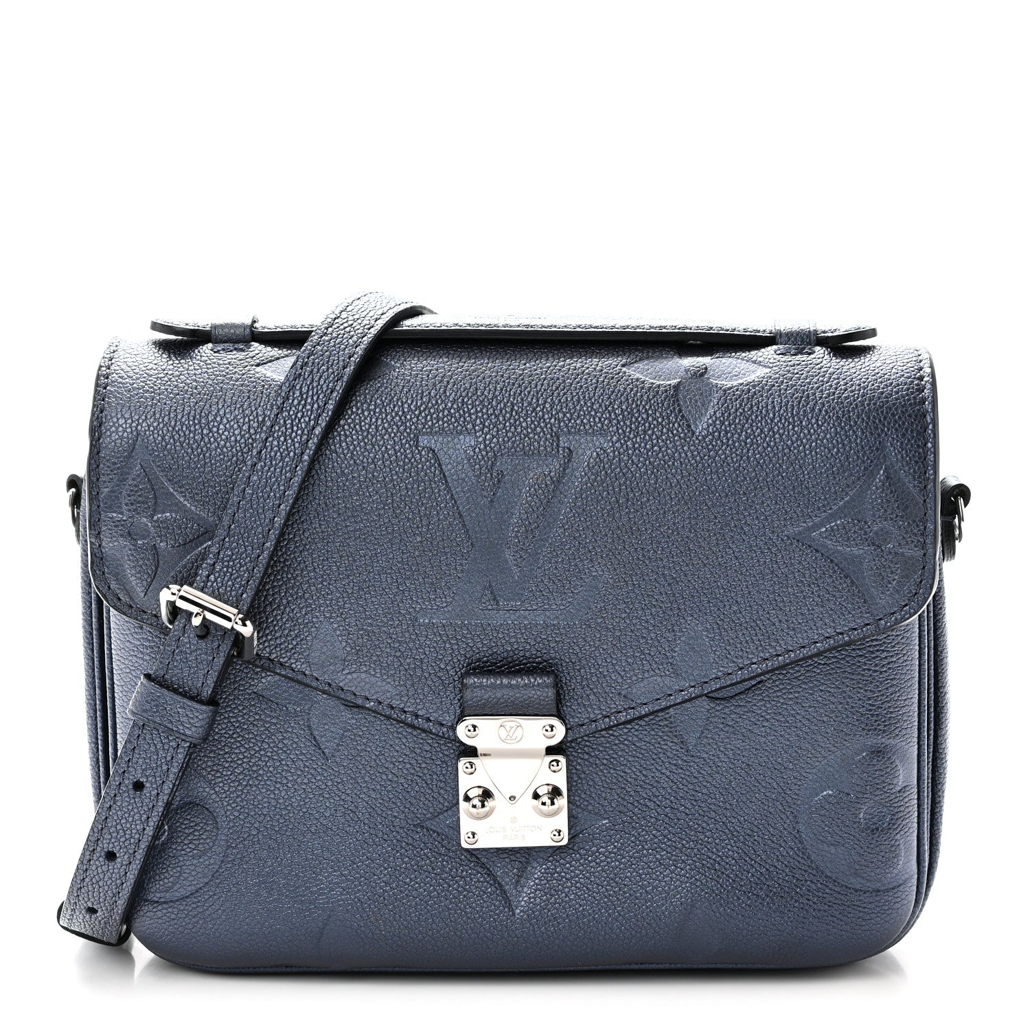 Metallic Empreinte Monogram Giant Pochette Metis Navy Nacre