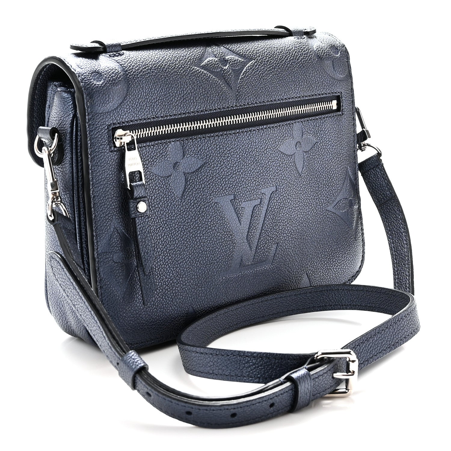 Metallic Empreinte Monogram Giant Pochette Metis Navy Nacre — view 3