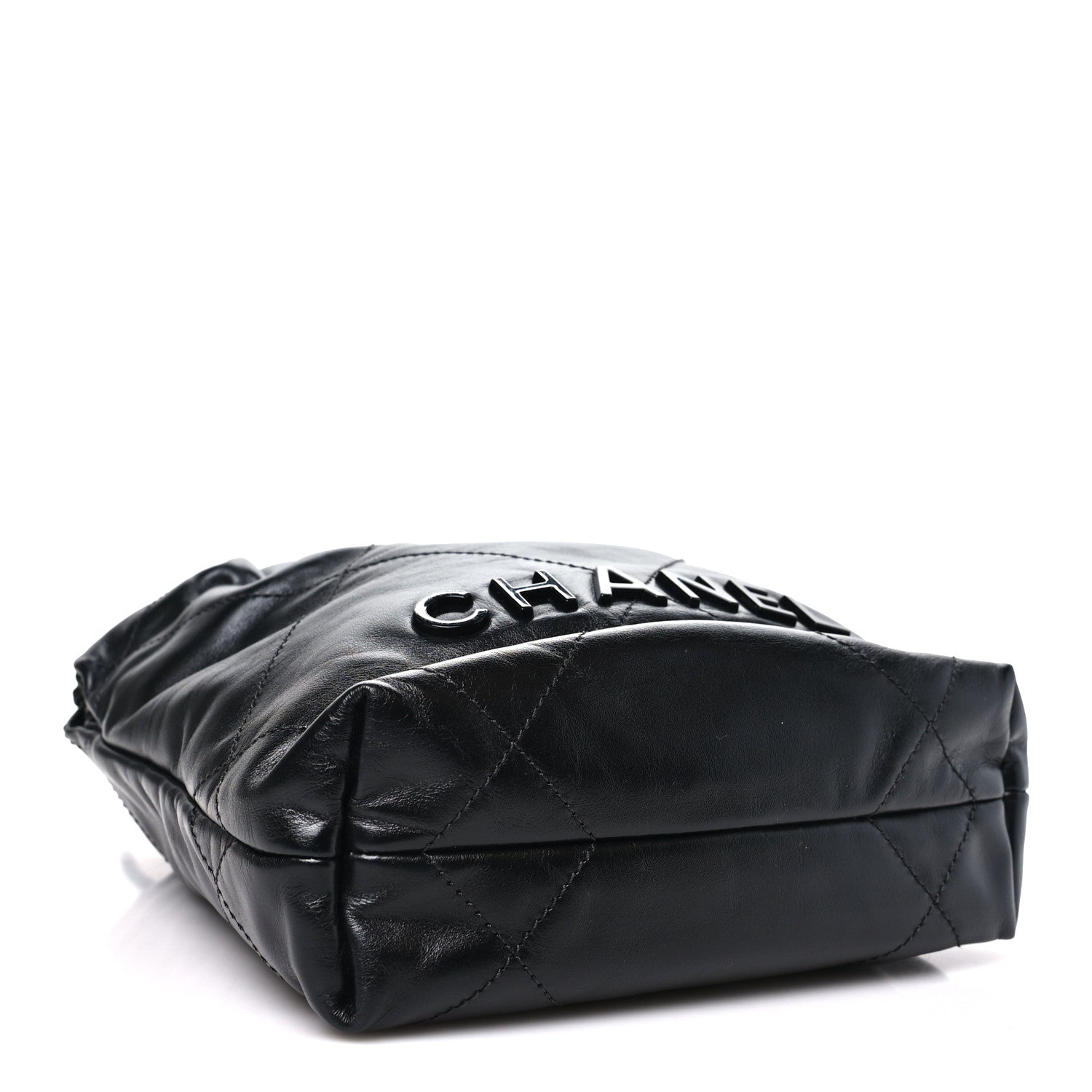 Shiny Calfskin Quilted Mini Chanel 22 So Black — view 4