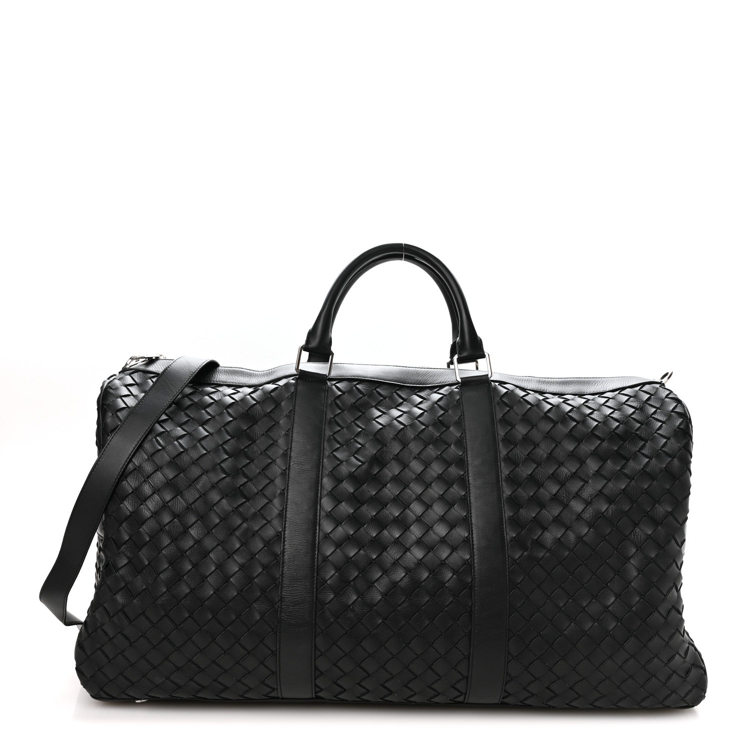 Nappa Intrecciato Weekend Bag Black