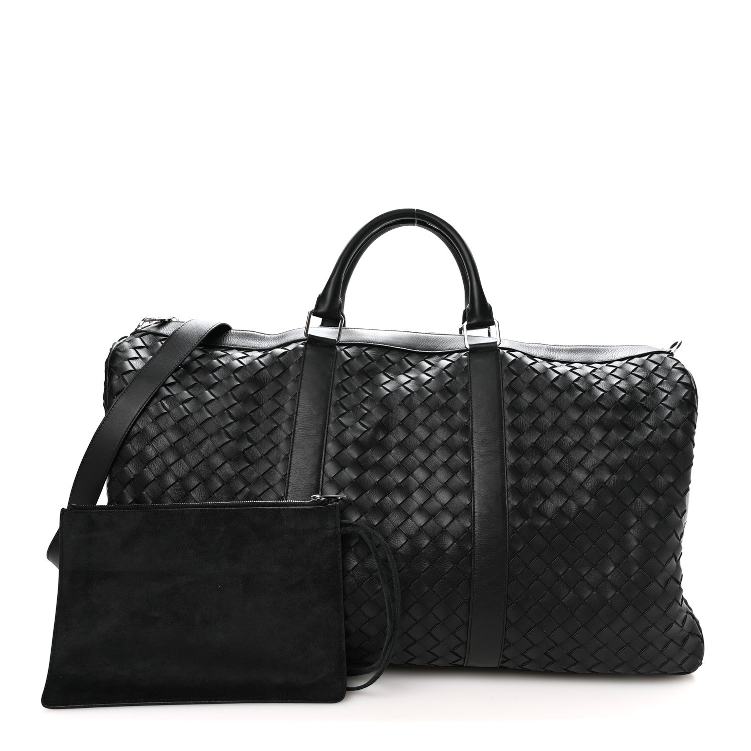 Nappa Intrecciato Weekend Bag Black — view 2