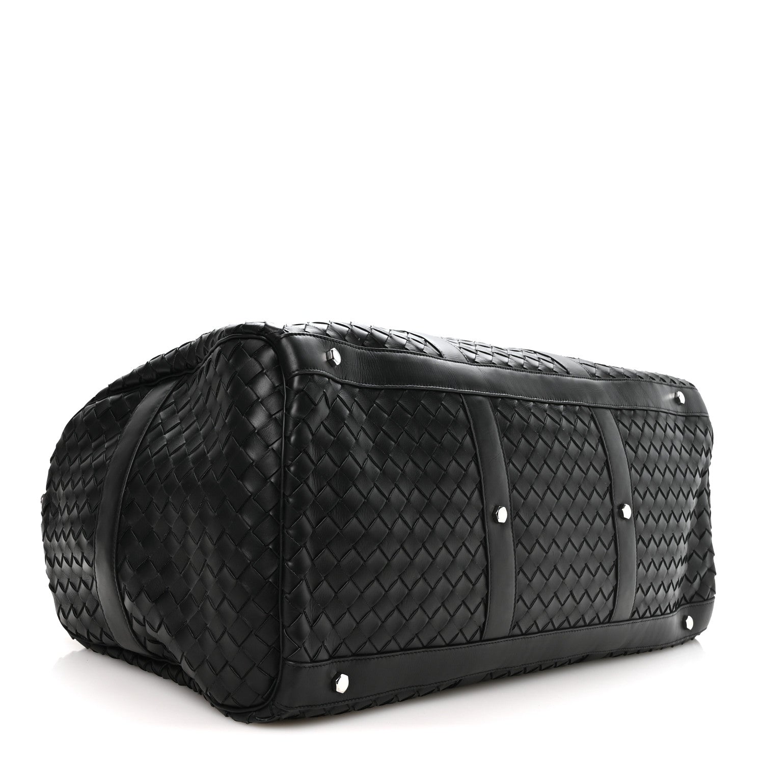 Nappa Intrecciato Weekend Bag Black — view 4