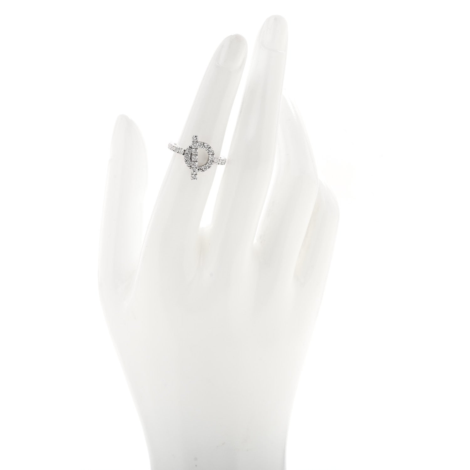 18K White Gold Diamond Finesse Ring 51 5.75 — view 2