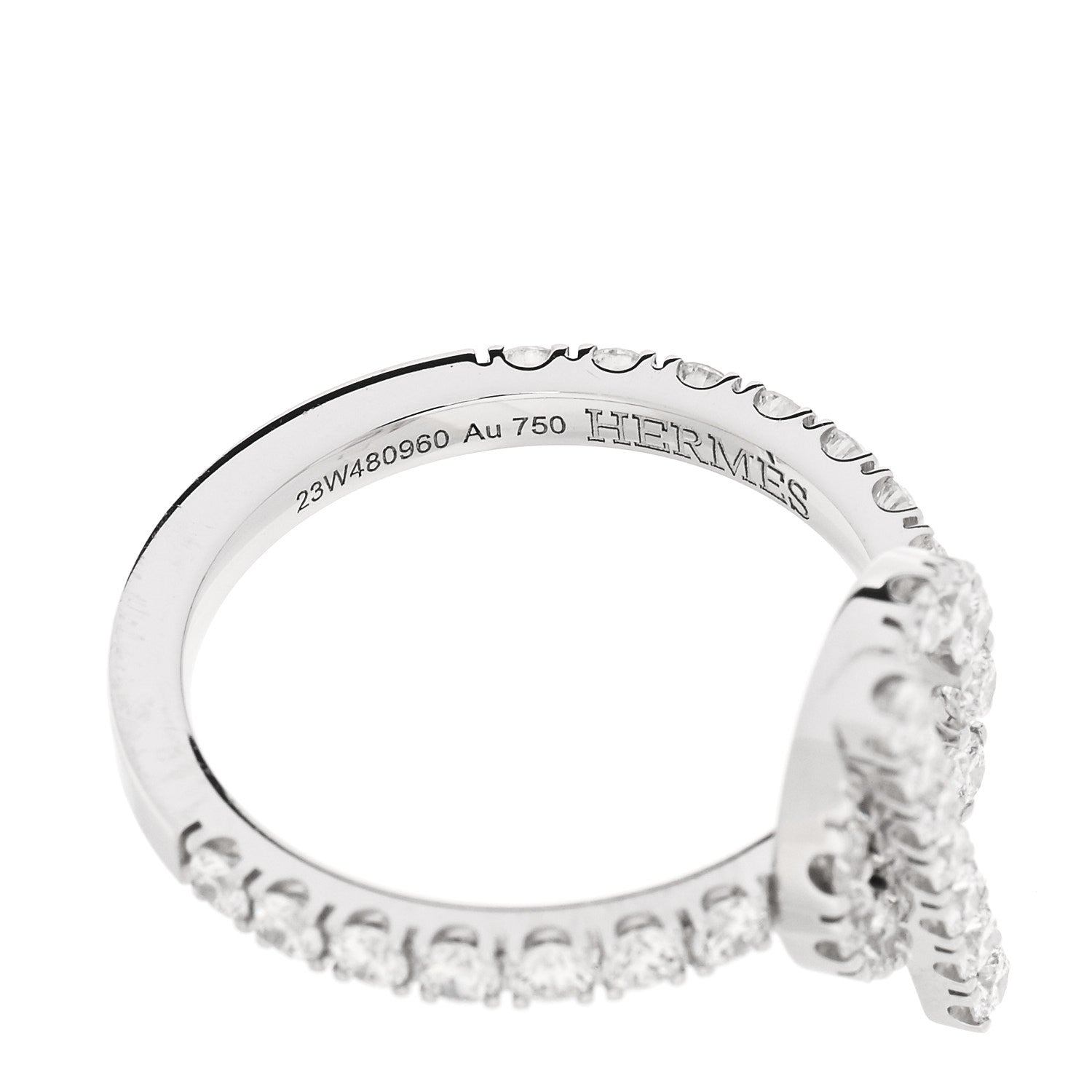 18K White Gold Diamond Finesse Ring 51 5.75 — view 5