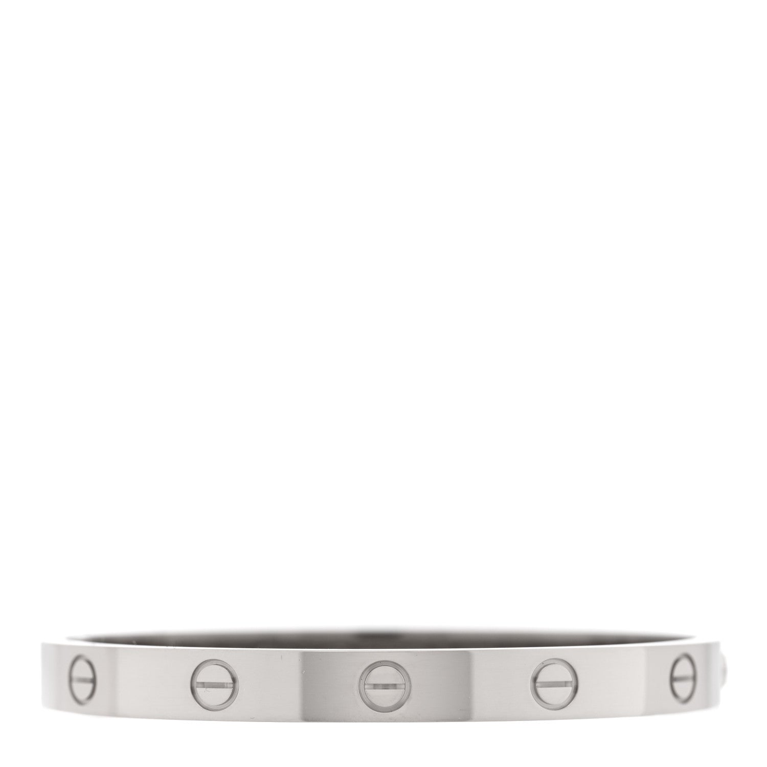 18K White Gold LOVE Single Screw Bracelet 17