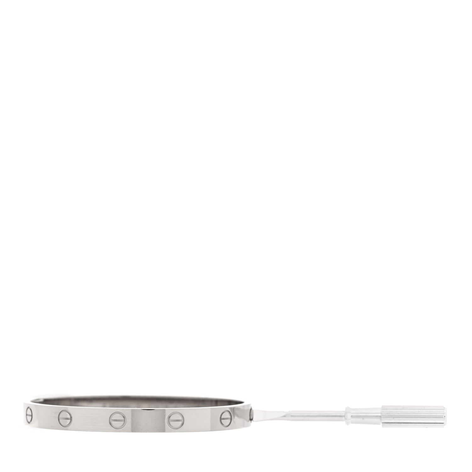 18K White Gold LOVE Single Screw Bracelet 17 — view 3