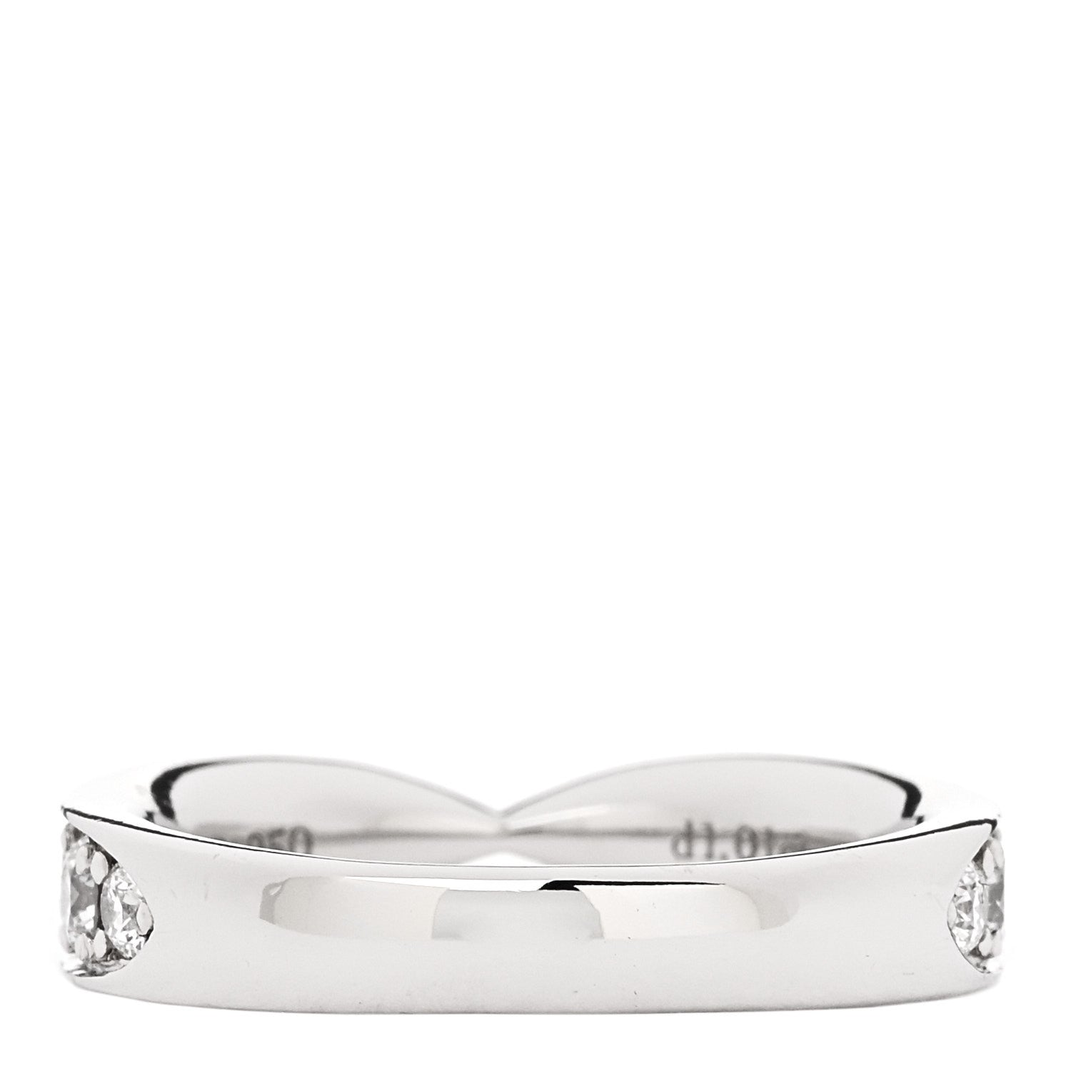 Platinum Diamond 4.3mm Harmony Band Ring 54 7 — view 3