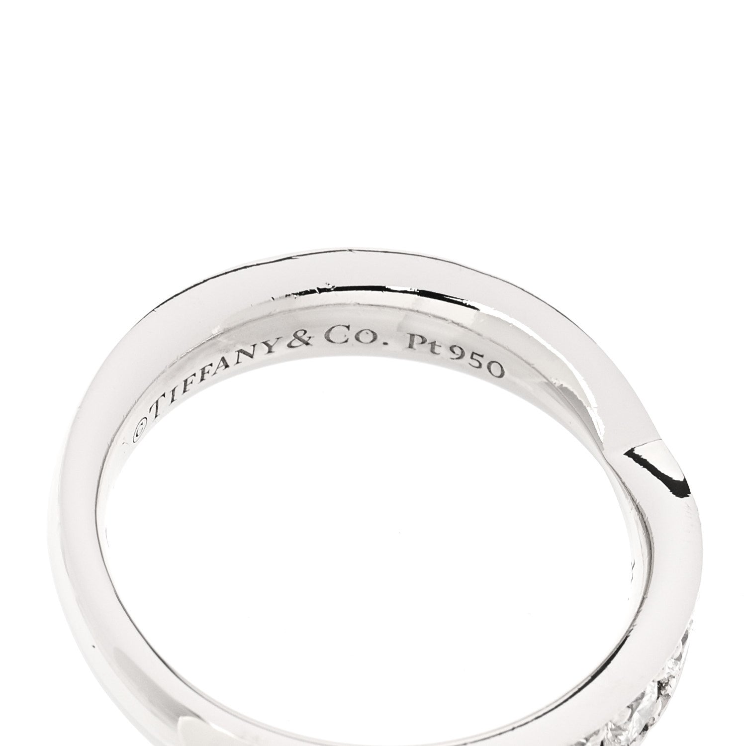 Platinum Diamond 4.3mm Harmony Band Ring 54 7 — view 4