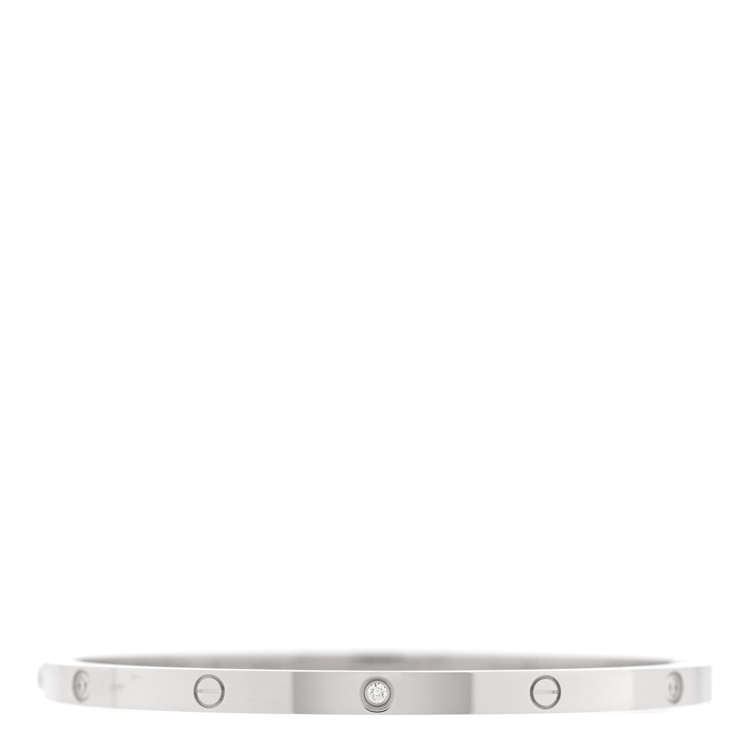 18K White Gold 6 Diamond Small LOVE Bracelet 17 — view 2