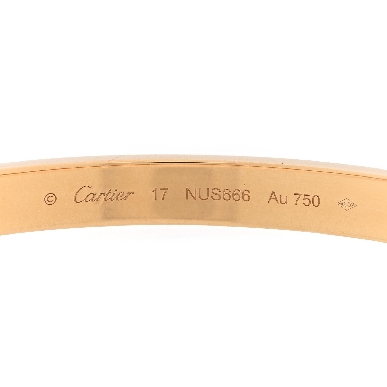 18K Yellow Gold LOVE Bracelet 17 — view 4