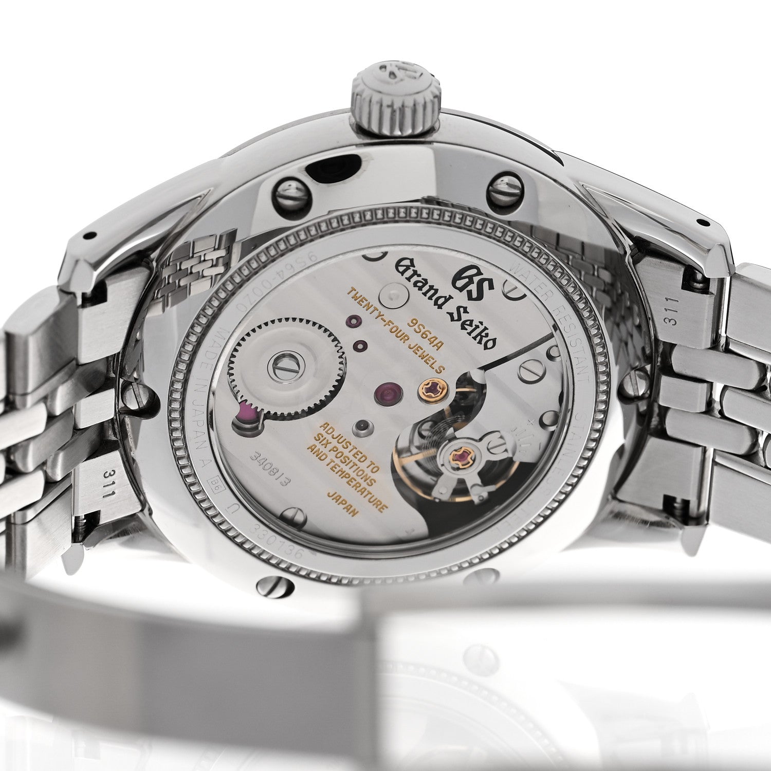 Stainless Steel 37mm Elegance Collection Manual Winding Watch Silver SBGW305 — view 4