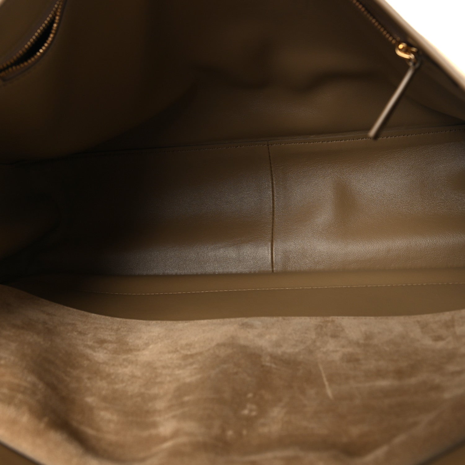 Suede Calfskin Souplissimo Maxi Flap Dark Beige — view 5