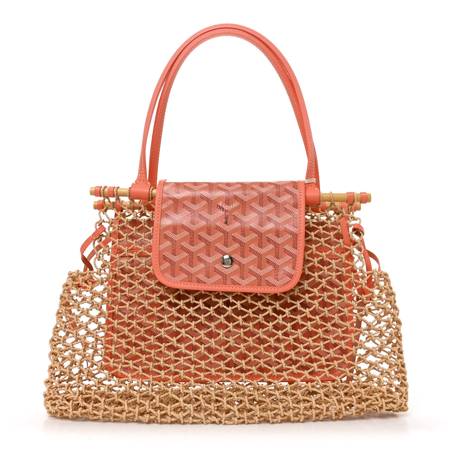 Goyardine Net Aligre Tote Coral