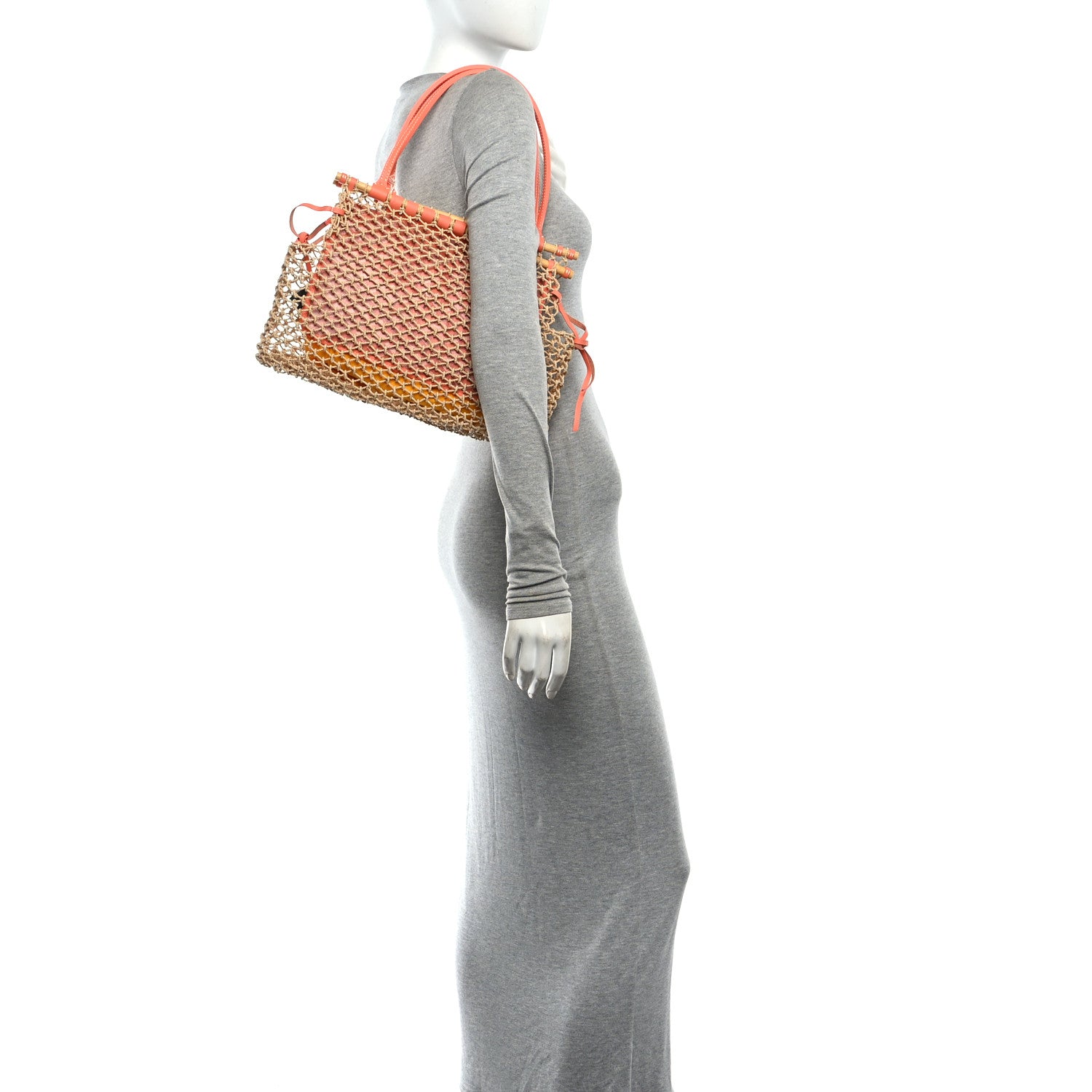Goyardine Net Aligre Tote Coral — view 2
