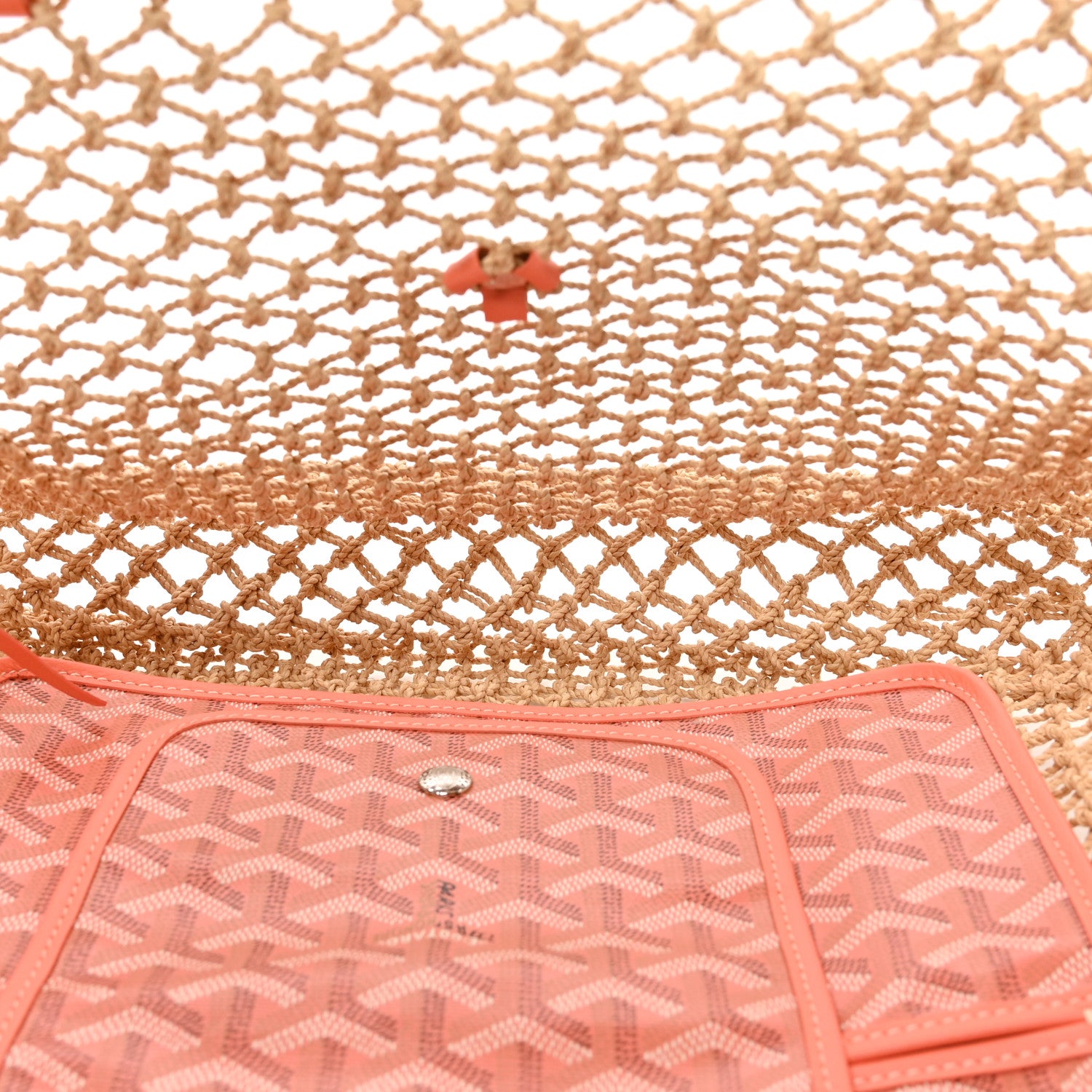 Goyardine Net Aligre Tote Coral — view 5