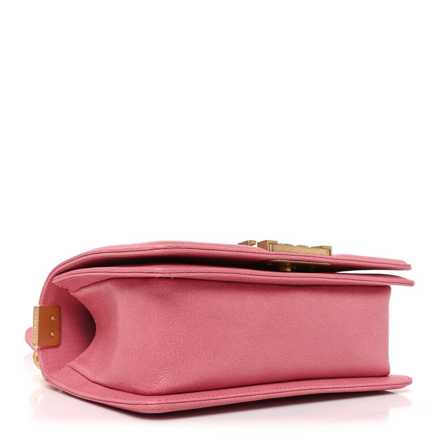 Caviar Chevron Quilted Small Boy Flap Pink — view 4