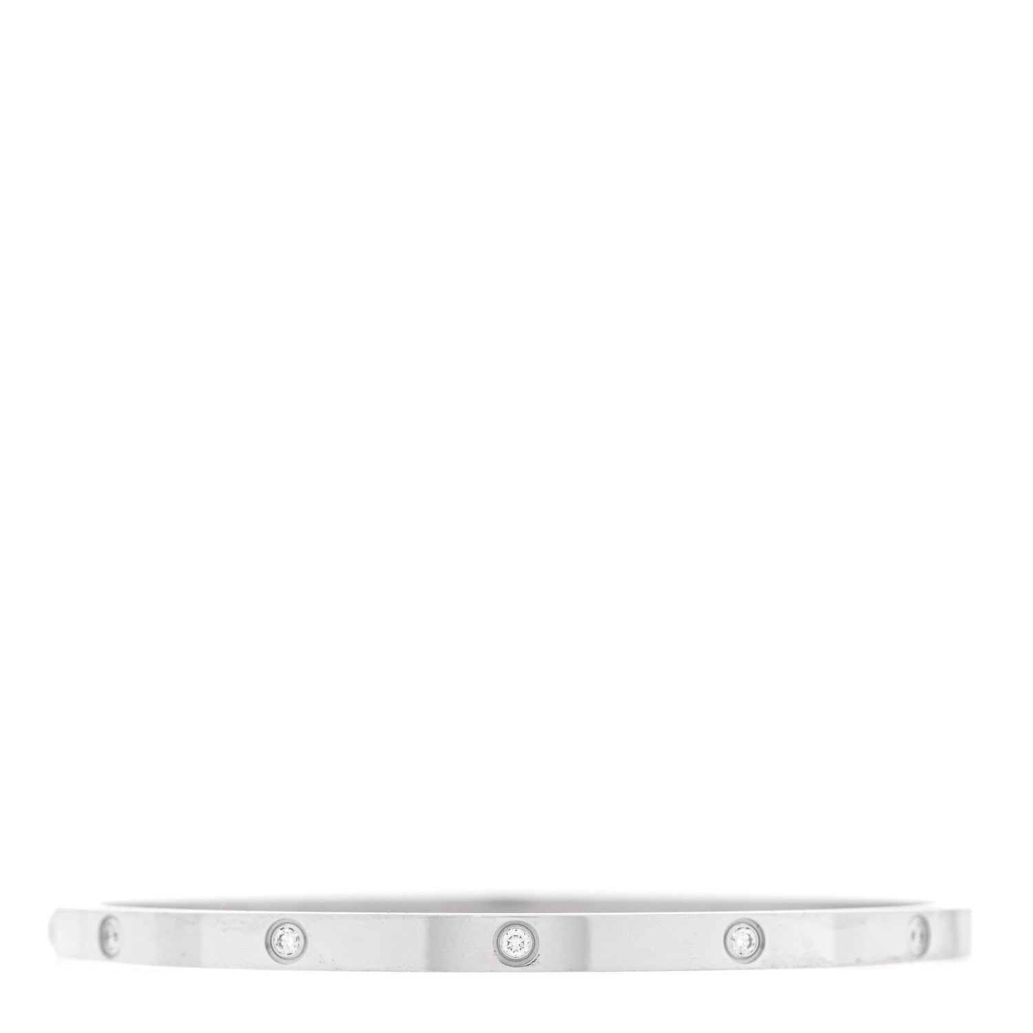18K White Gold 10 Diamond Small LOVE Bracelet 17 — view 2