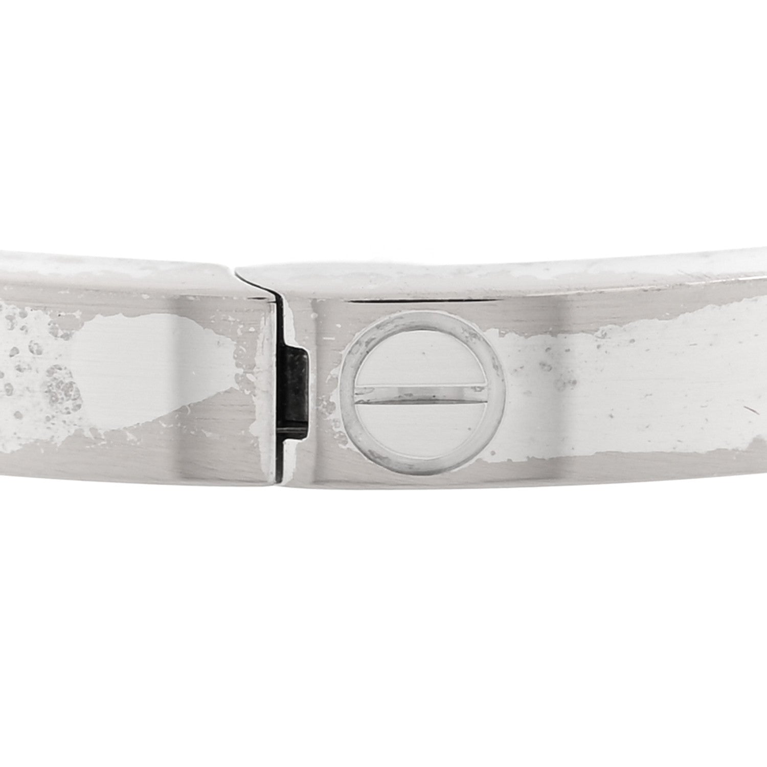 18K White Gold 10 Diamond Small LOVE Bracelet 17 — view 5