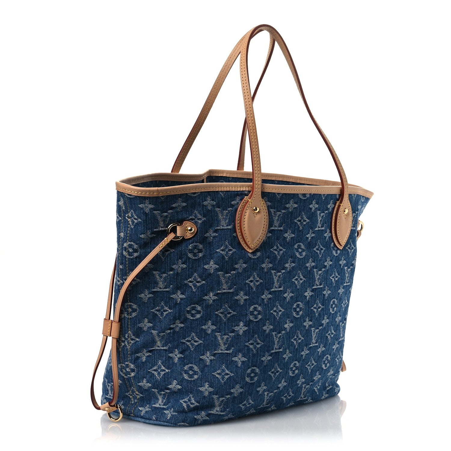 Monogram Denim Neo Neverfull MM Blue — view 4