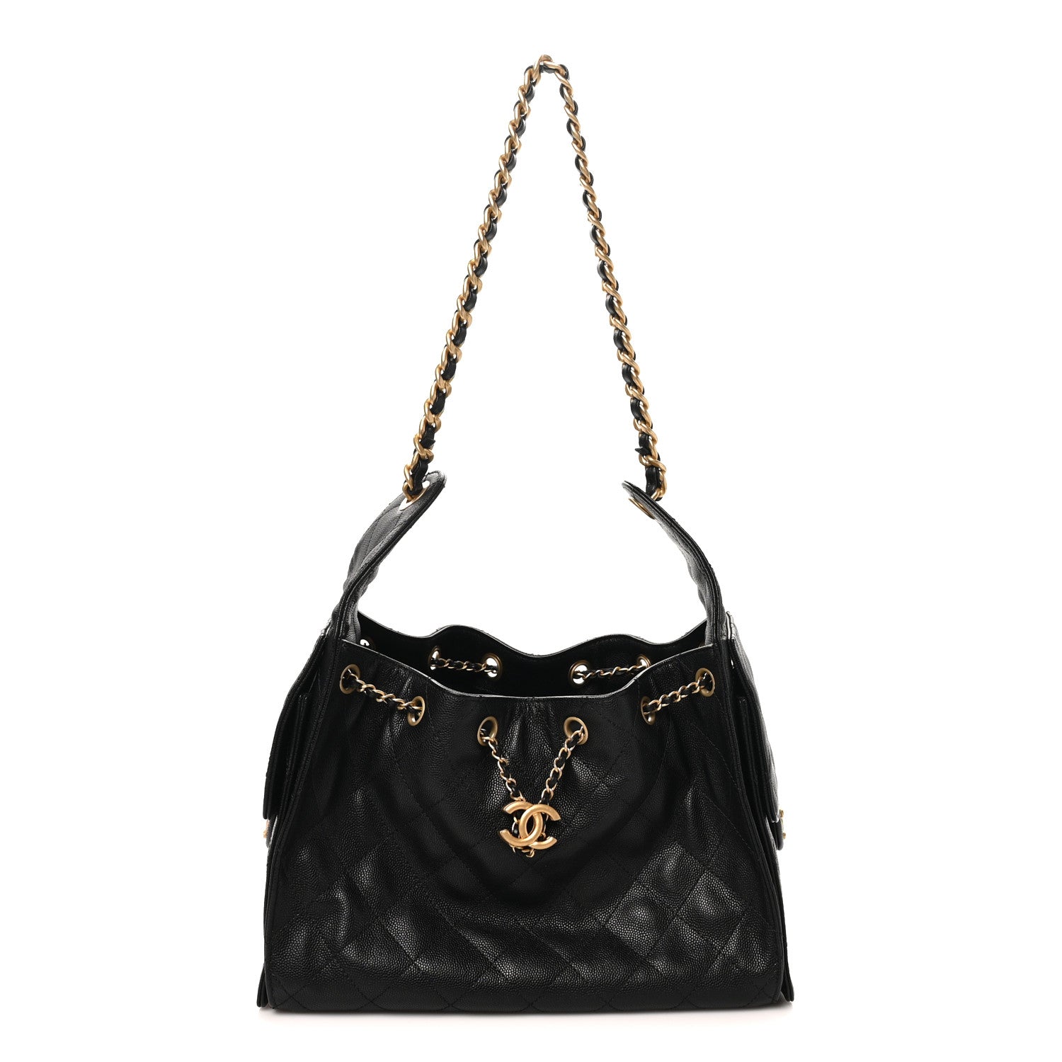 Caviar Quilted Small Chanel 25 Handbag Black