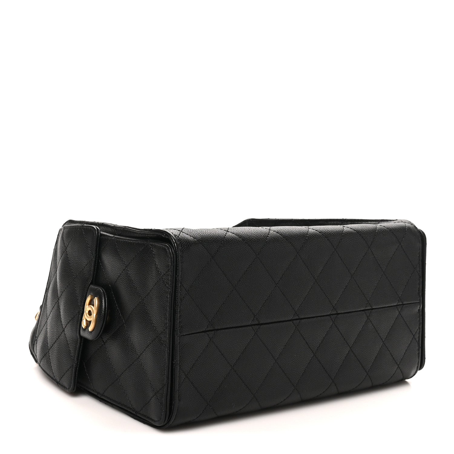 Caviar Quilted Small Chanel 25 Handbag Black — view 4