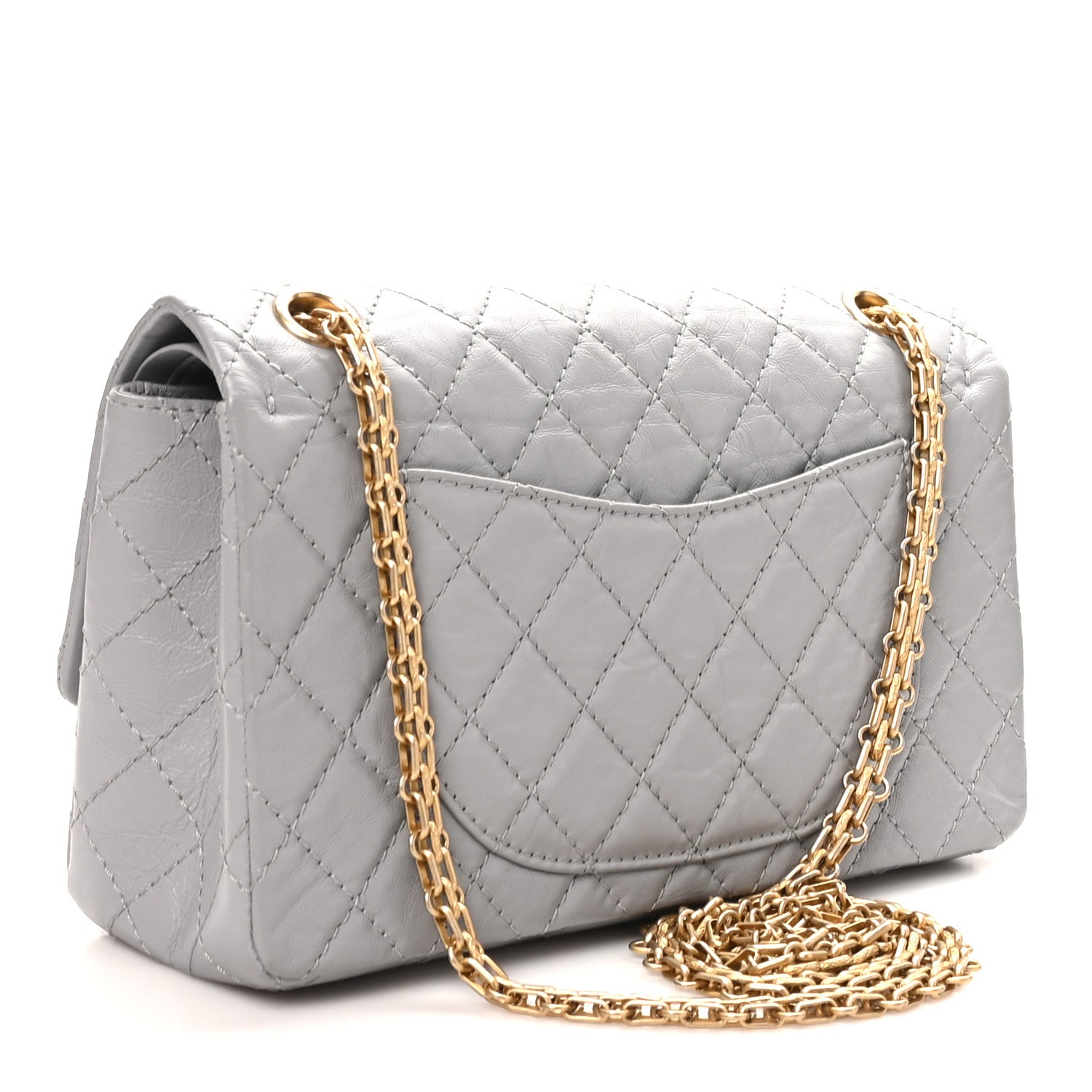 Aged Calfskin Quilted 2.55 Reissue 225 Flap Grey — view 3