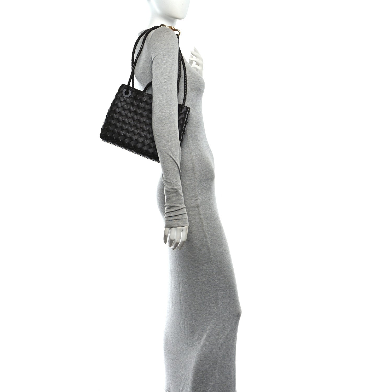 Nappa Intrecciato Small Andiamo Shoulder Bag Fondant — view 2