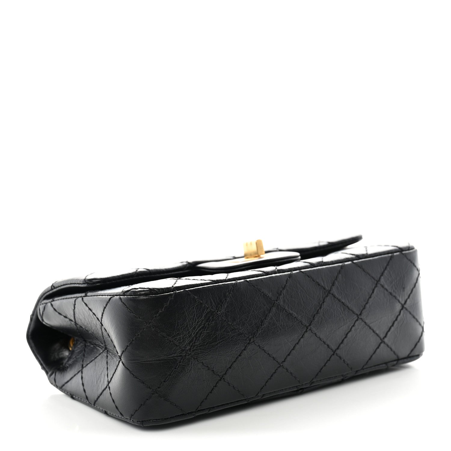 Aged Calfskin Quilted 2.55 Reissue Mini Flap Black — view 4