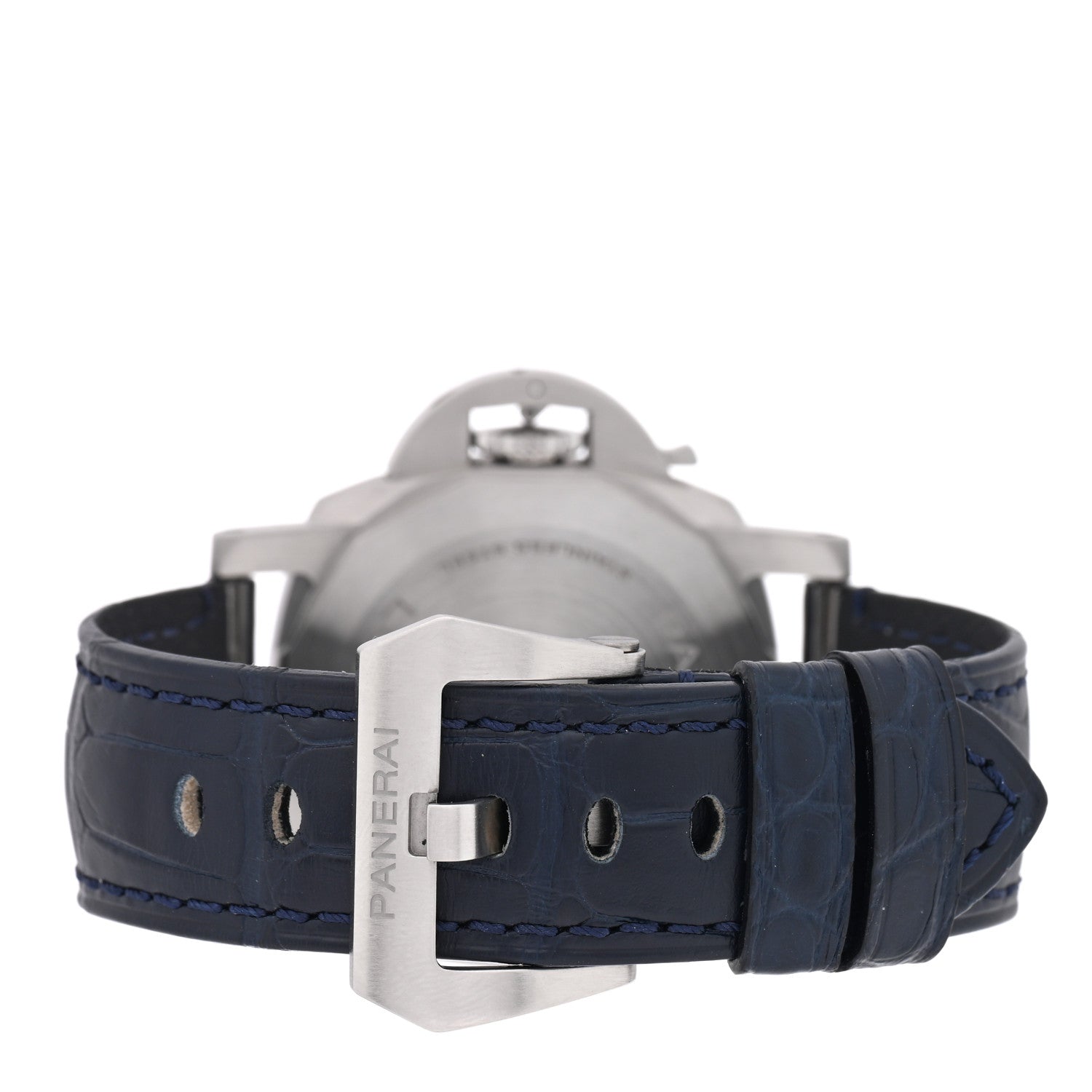 Stainless Steel Alligator 40mm Luminor Quaranta Automatic Watch Blue PAM01370 Blue — view 3