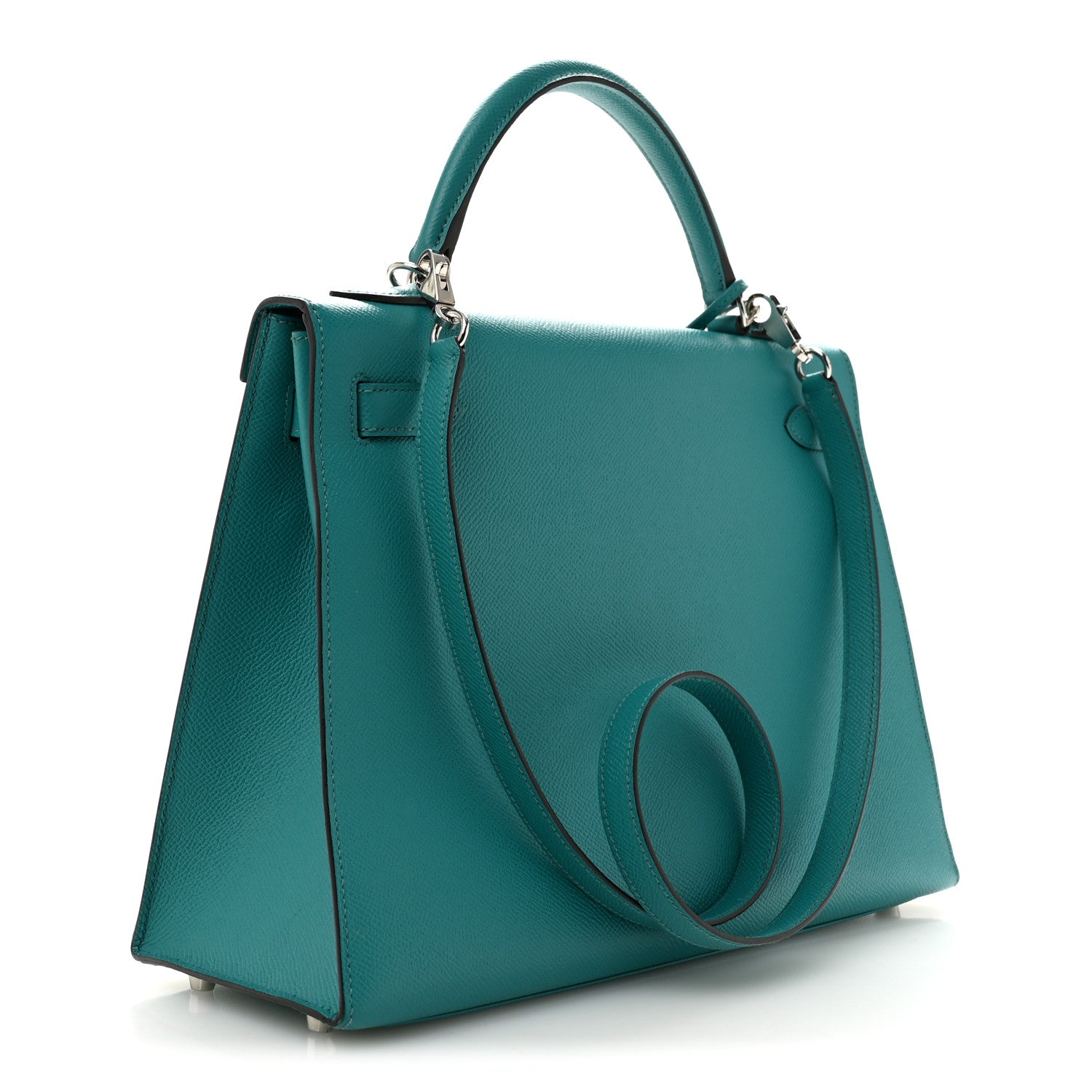 Epsom Kelly Sellier 32 Bleu Paon — view 3