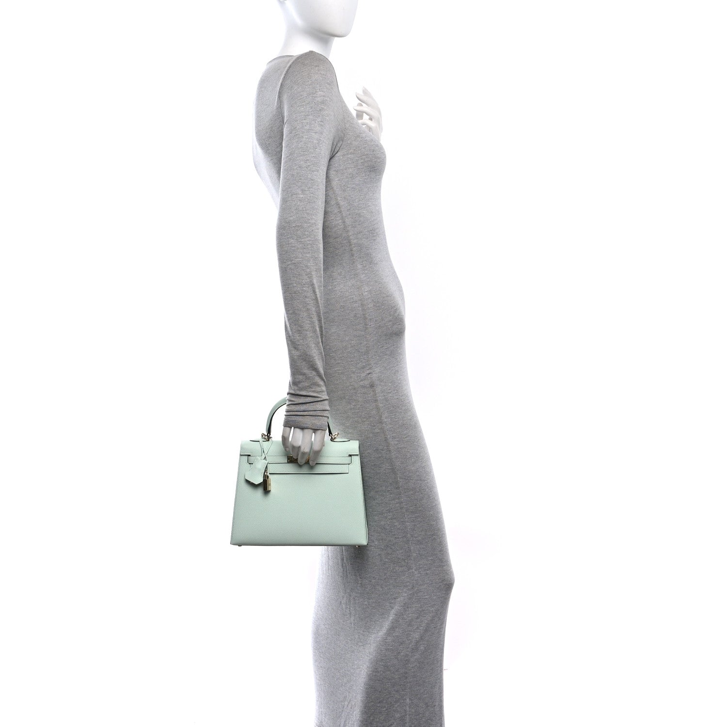 Epsom Kelly Sellier 25 Vert Peppermint — view 3