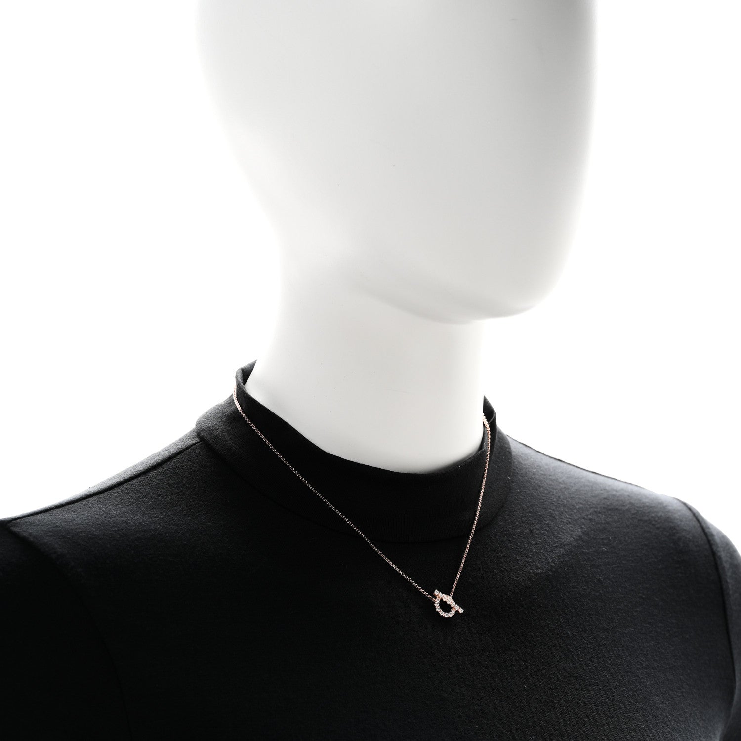 18K Rose Gold Diamond Finesse Pendant Necklace — view 2