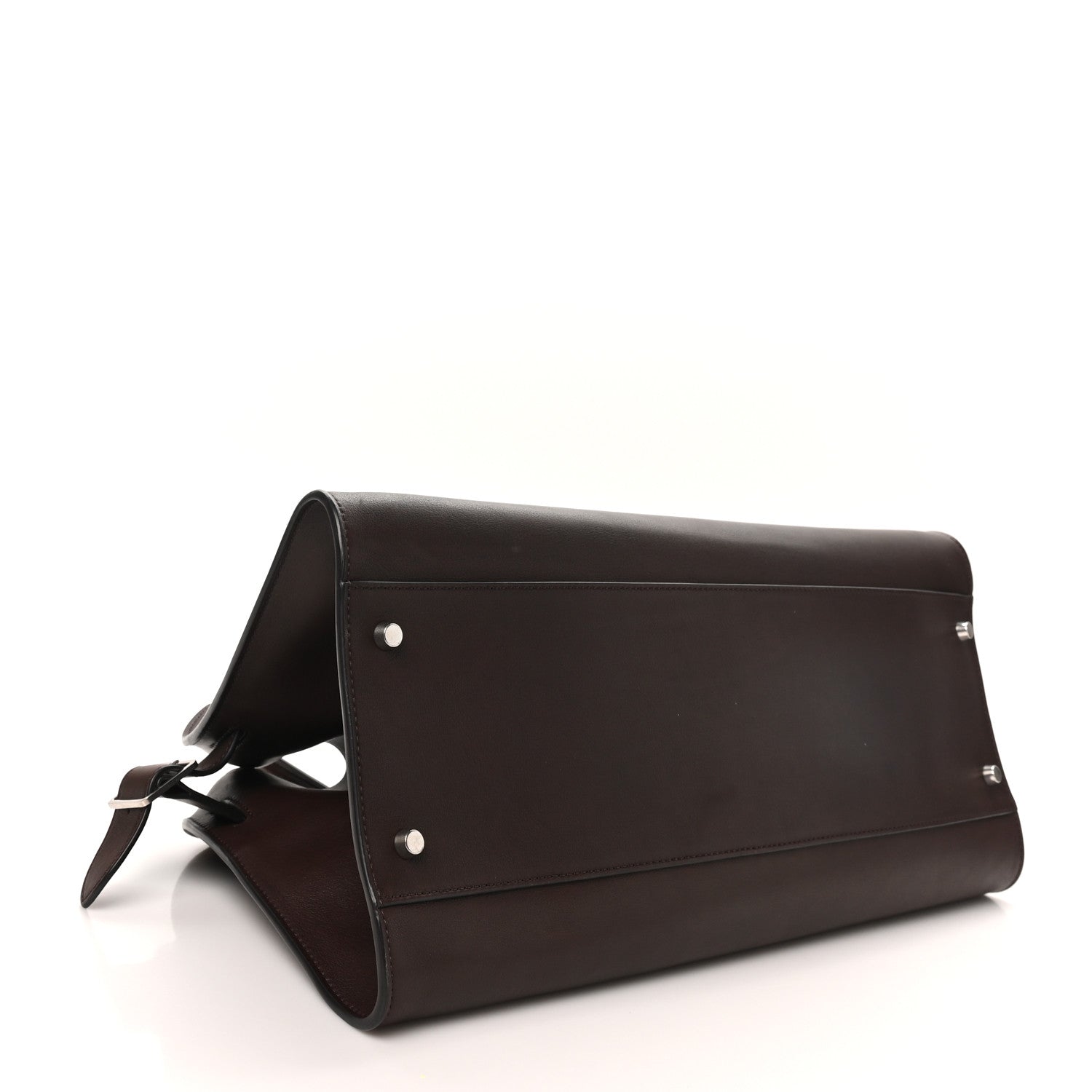 Polished Saddle Calfskin EW Margaux Chestnut — view 4