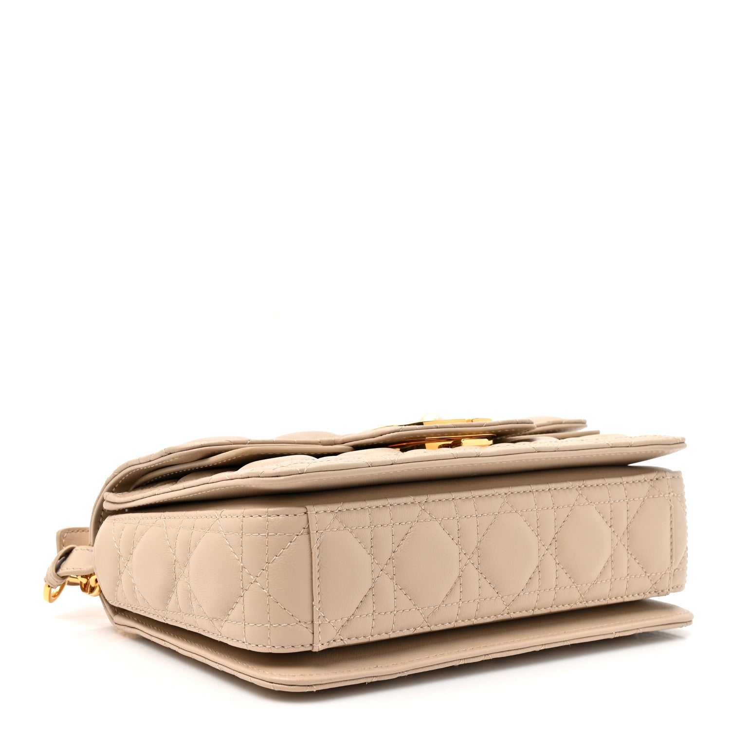 Lambskin Cannage Small Jolie Top Handle Bag Powder Beige Latte — view 4