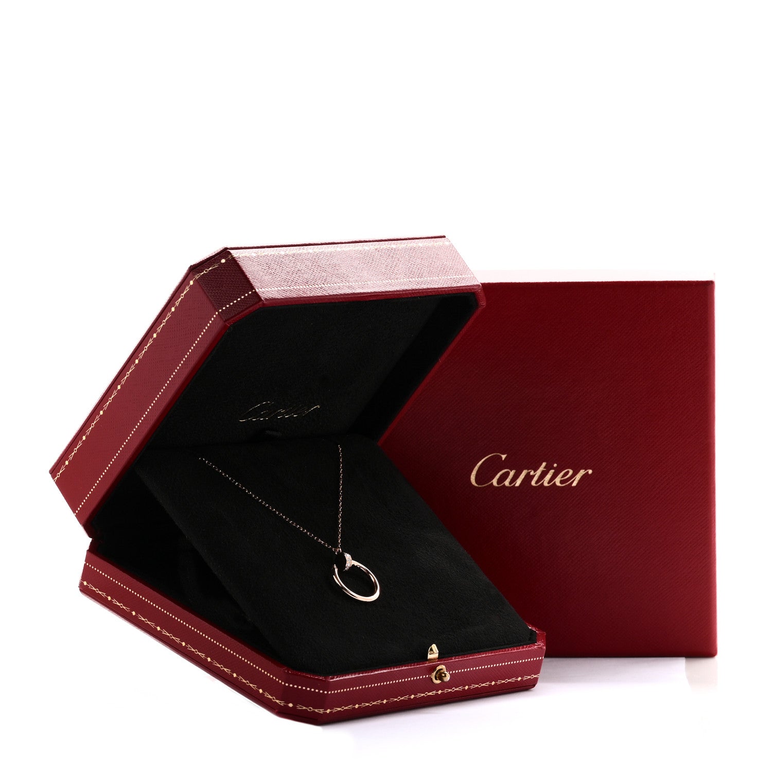 18K Pink Gold Diamond Juste Un Clou Pendant Necklace — view 5