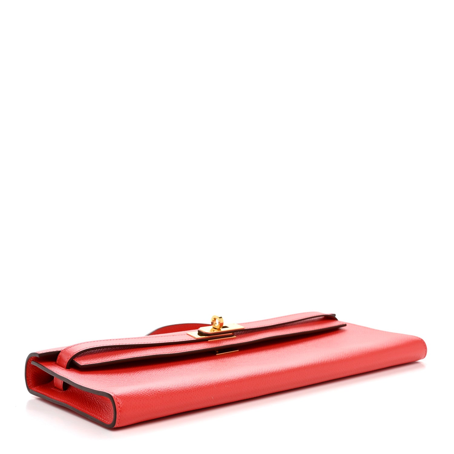 Epsom Kelly Cut Clutch Pochette Rose Jaipur — view 4