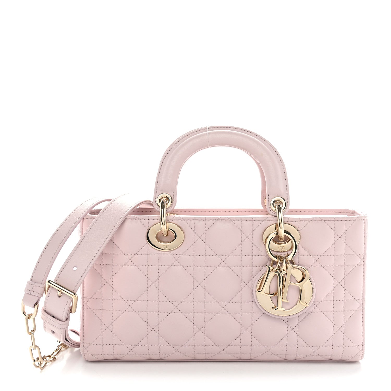 Lambskin Cannage Medium Lady D-Joy Light Pink