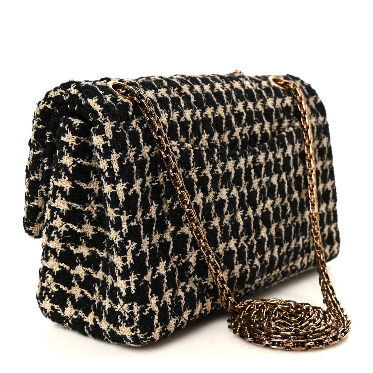Fantasy Tweed 2.55 Reissue 225 Flap Black White — view 3