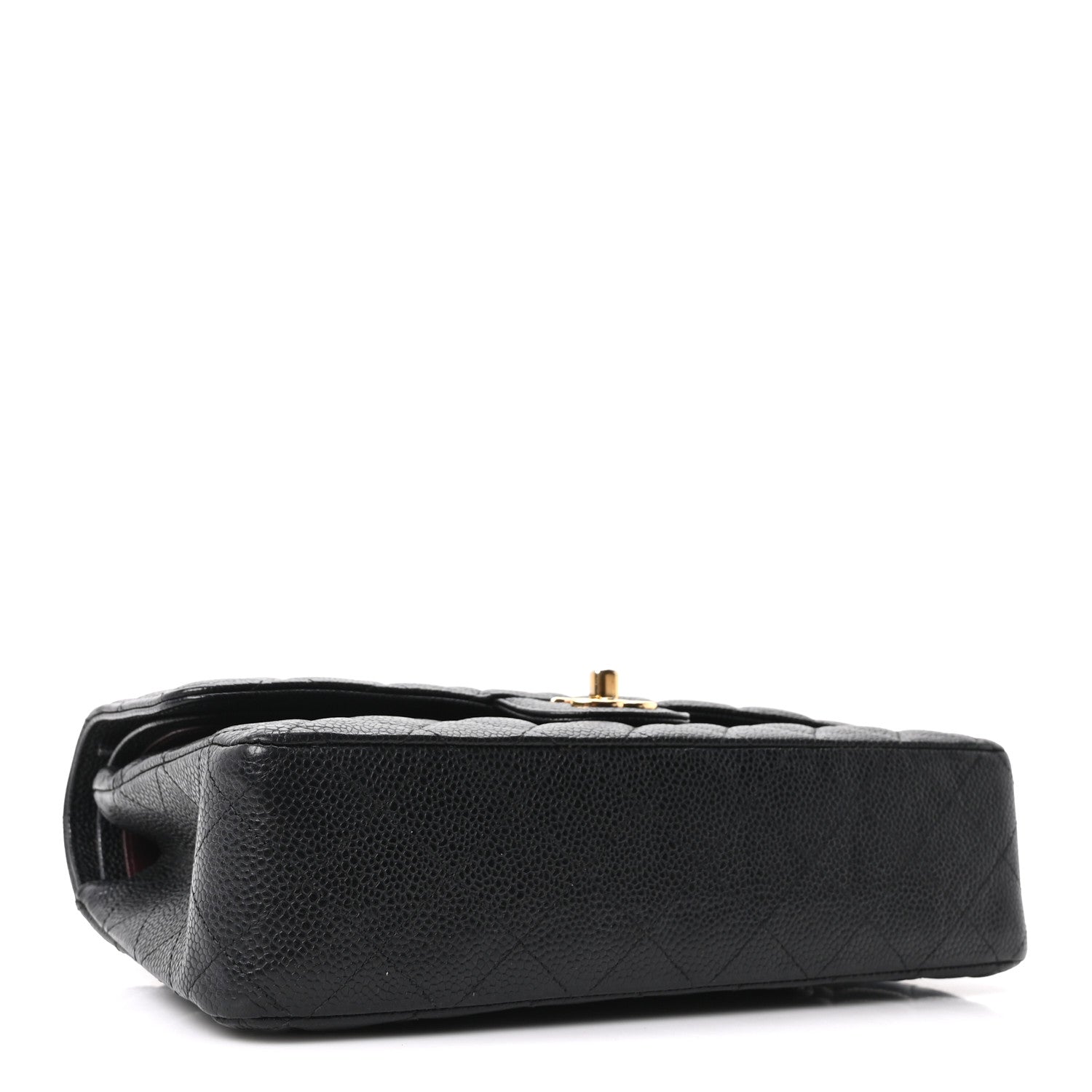 Caviar Quilted Medium Double Flap Black — view 3