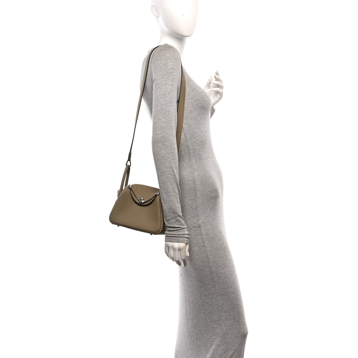 Taurillon Clemence Mini Lindy 20 Beige Marfa — view 2
