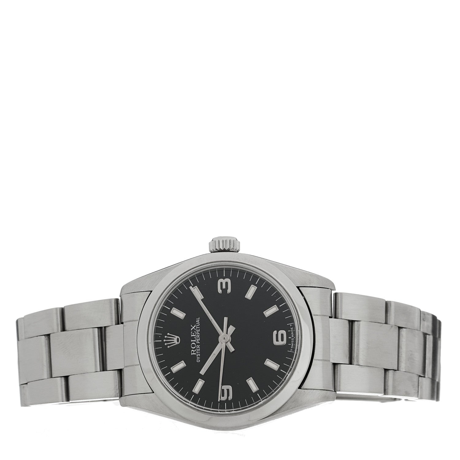 Stainless Steel 31mm Oyster Perpetual Watch Black 77080 — view 2